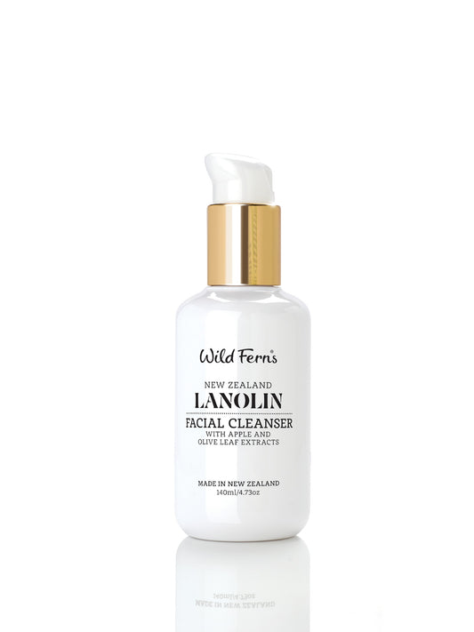 Lanolin Facial Cleanser with Apple and Olive Leaf Extracts, 140ml