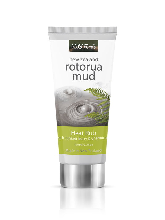Rotorua Mud Heat Rub with Juniper & Chamomile, 100ml