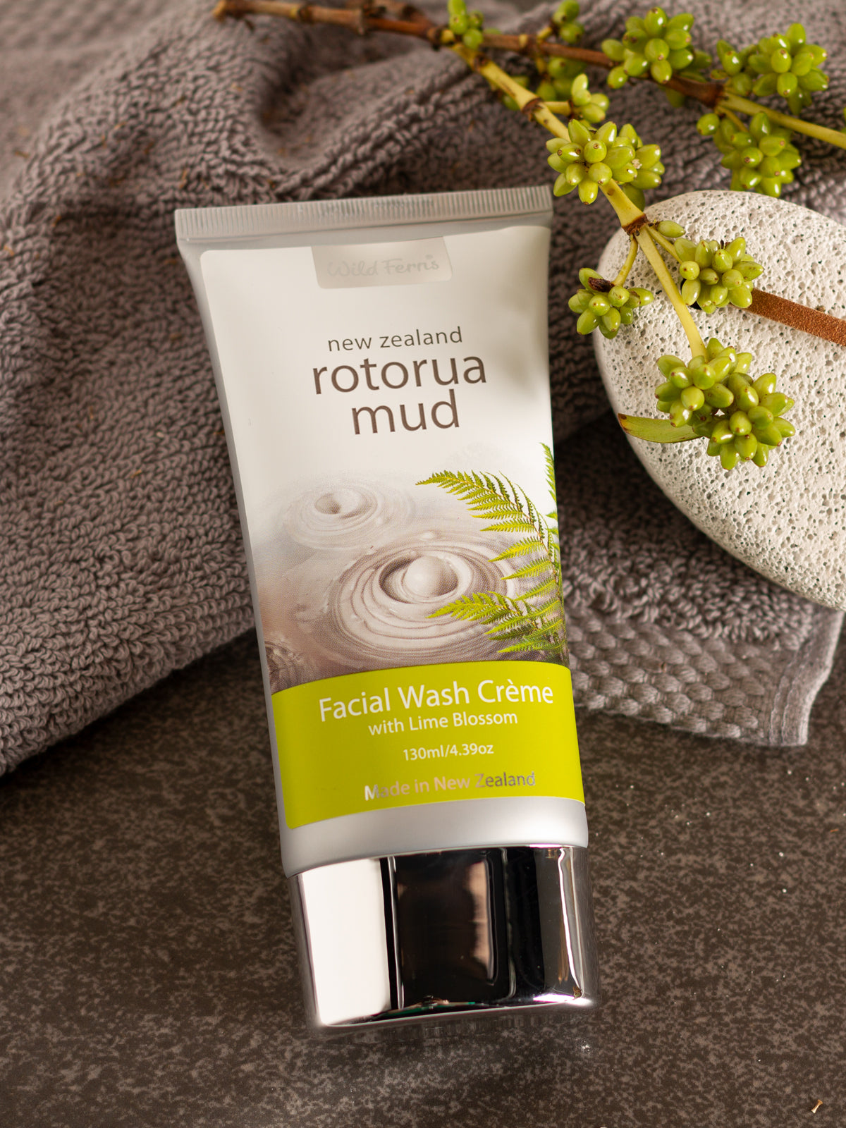 Rotorua Mud Facial Wash Crème with Lime Blossom, 130ml
