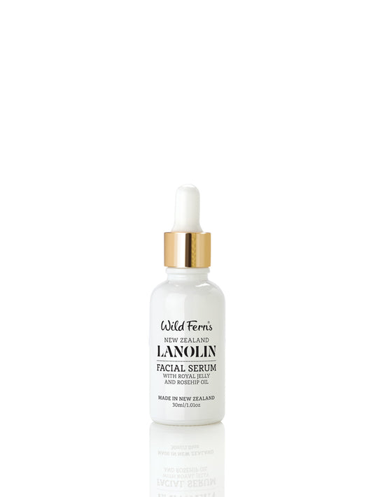 Lanolin Facial Serum with Royal Jelly and Rose Hip Oil, 30ml
