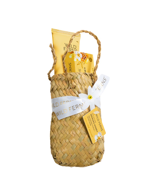 Wild Ferns Mānuka Honey Woven Basket Gift Set