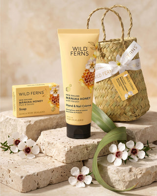Mānuka Honey Woven Basket Gift Set