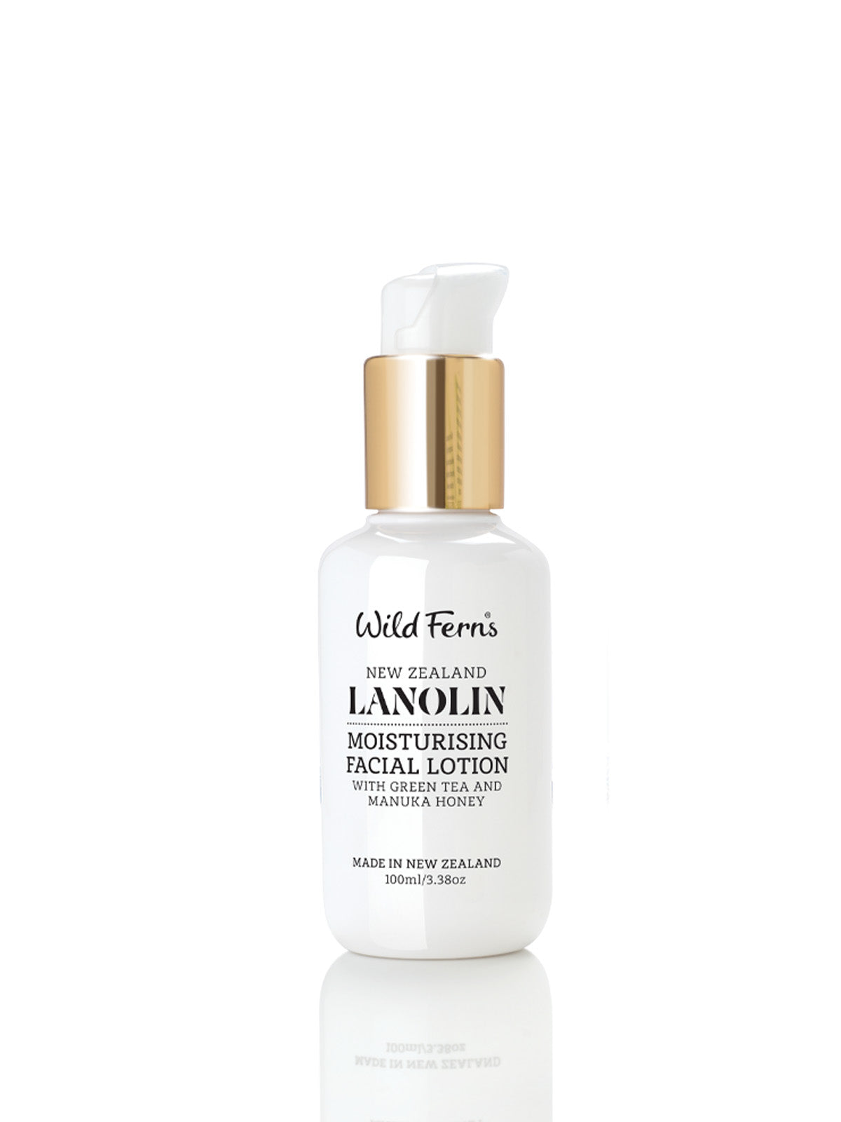 Wild Ferns Lanolin Moisturising Facial Lotion with Green Tea and Manuka Honey, 100ml - Main Image