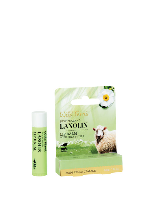 wild ferns lanolin lip balm with shea butter