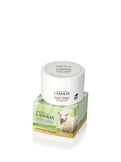 wild ferns lanolin night Cream with manuka honey and royal jelly